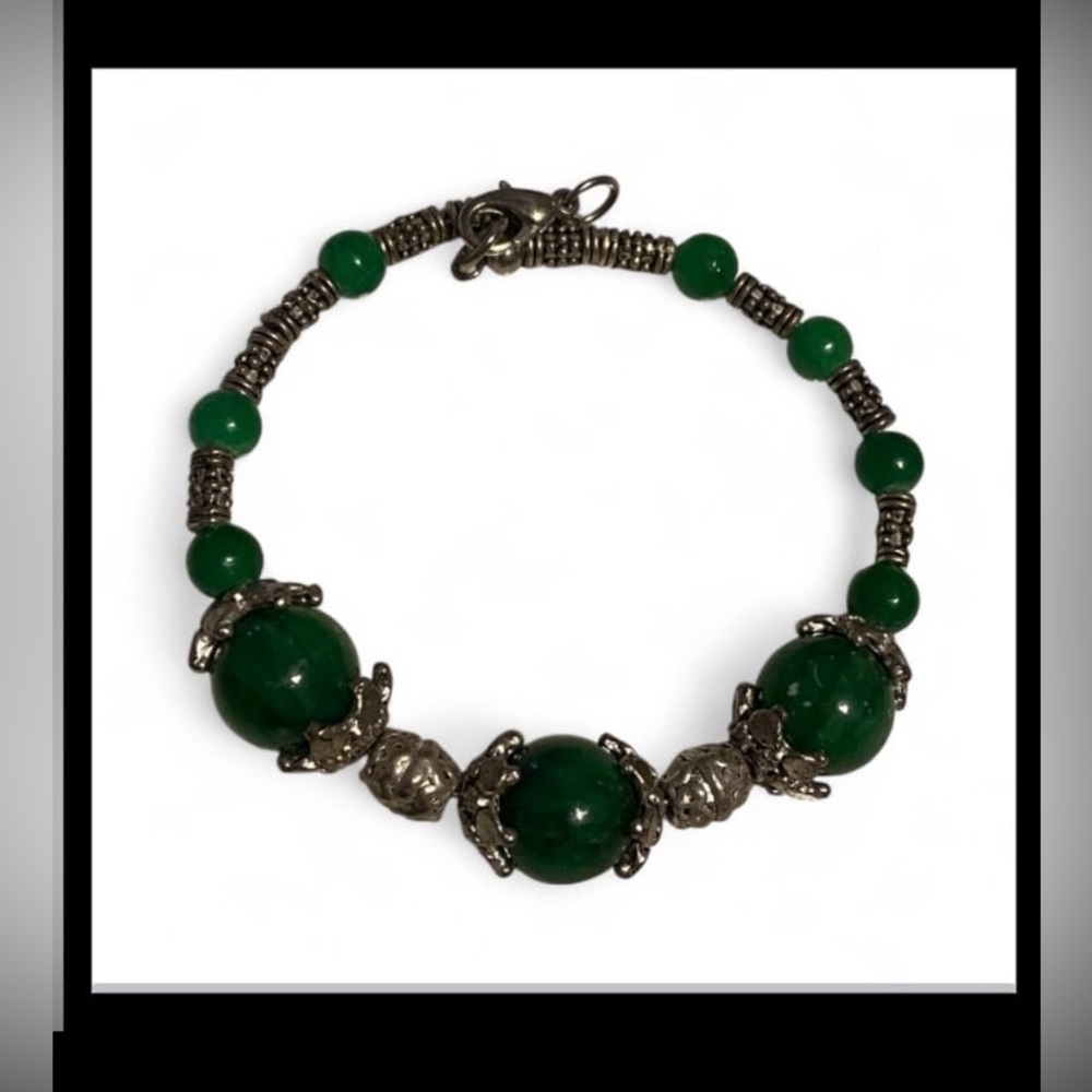 Green Aventurine Bead Bracelet #7672